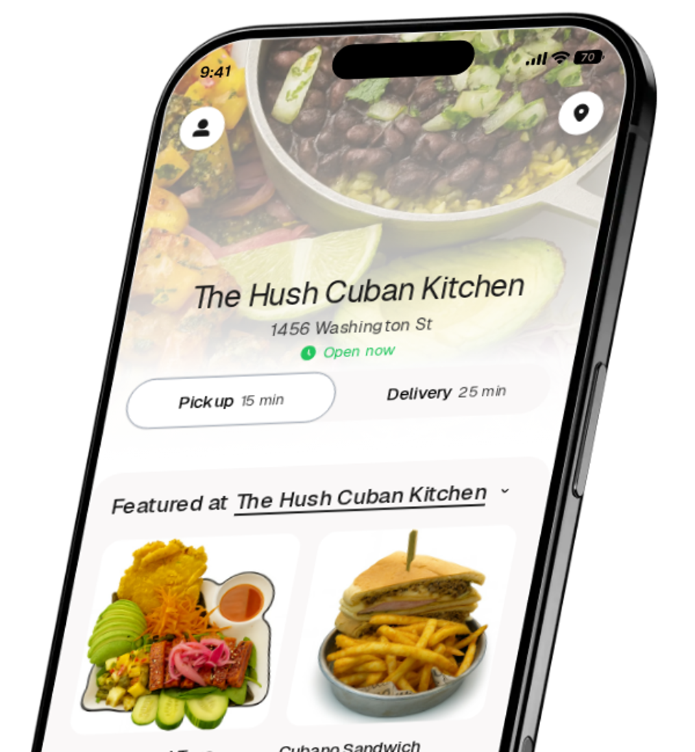 The Hush Cuban Kitchen app preview