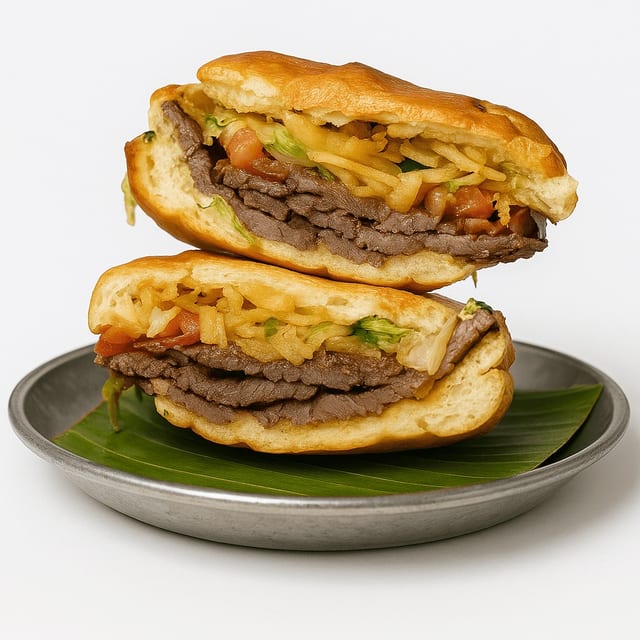 Pan Con Bistec.